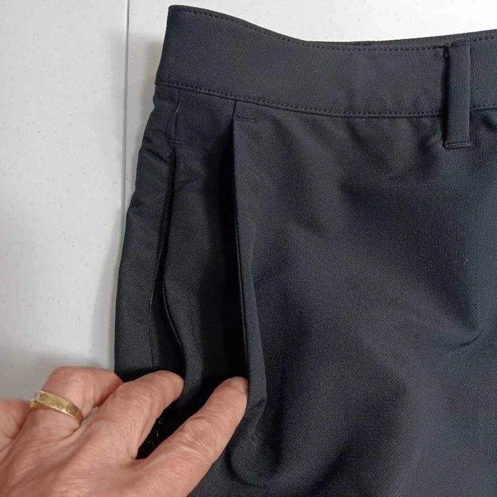 Banana Republic Pants Mens 40x32 Black‎ Slim Fit Microfiber Zip Pocket Trousers